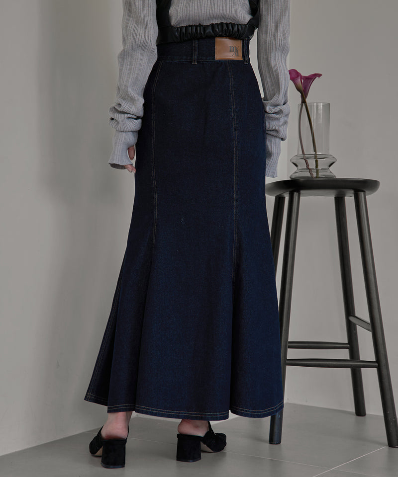 frills mermaid denim skirt / フリルマーメイドデニムスカート