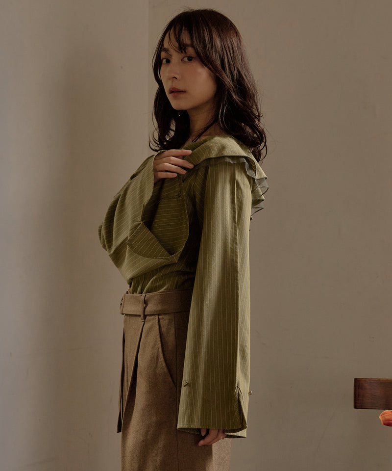 frill one shoulder tops /  フリルワンショルダートップス