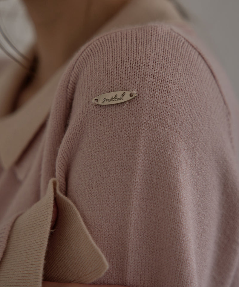 layered loose knit shirt / レイヤードルーズニットシャツ