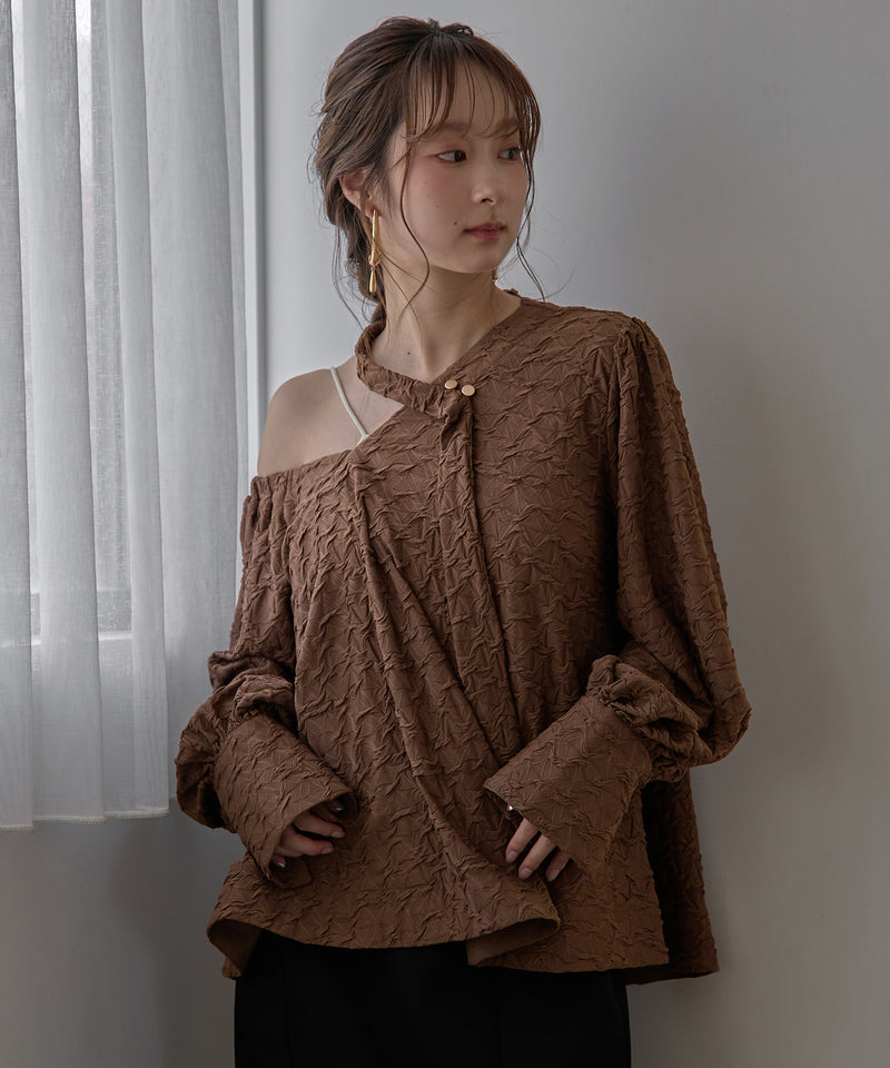 deformation one shoulder blouse / デフォメーションワンショルブラウス