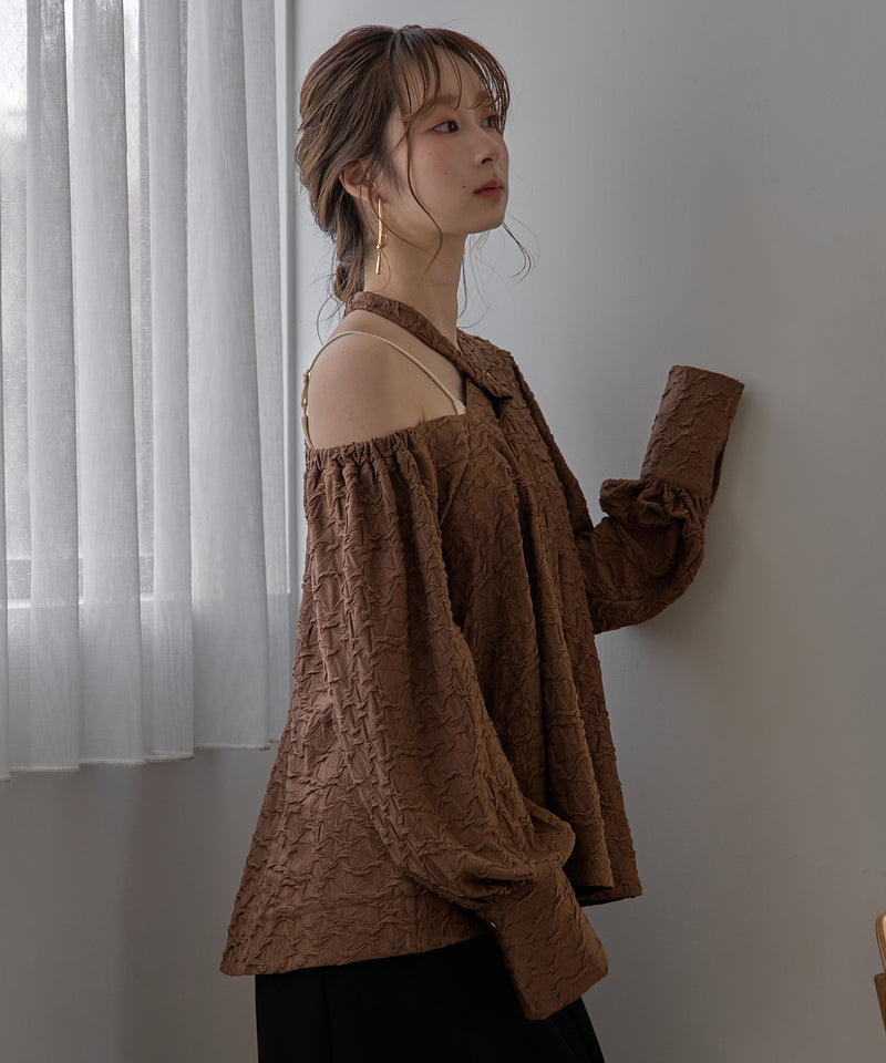 deformation one shoulder blouse / デフォメーションワンショルブラウス
