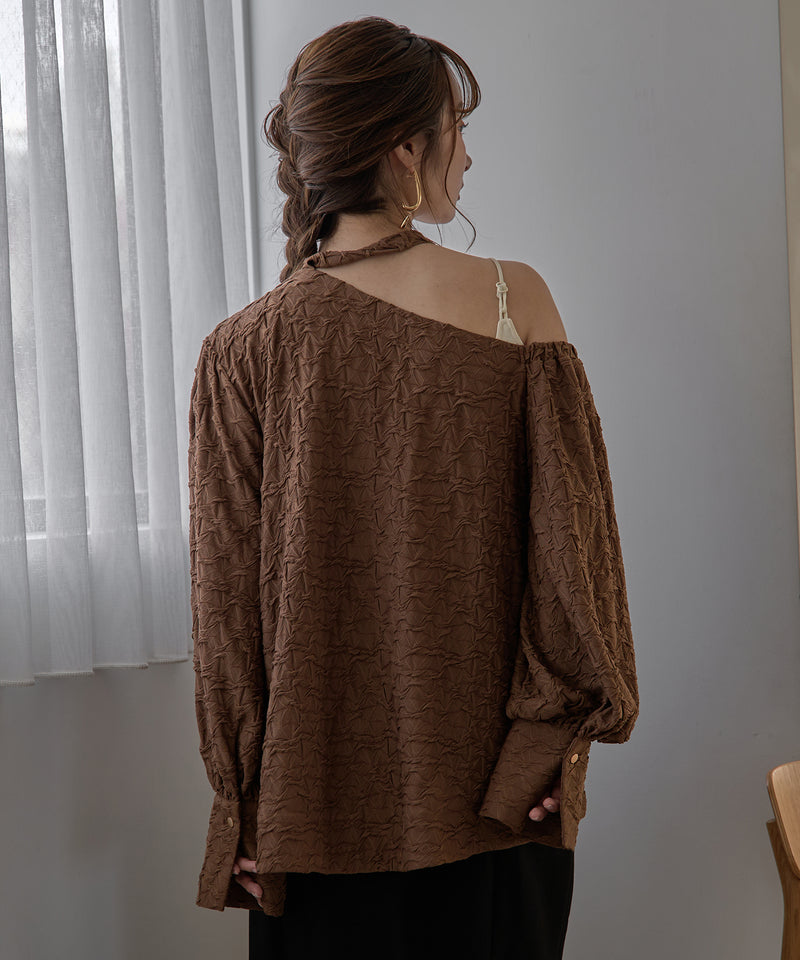 deformation one shoulder blouse / デフォメーションワンショルブラウス