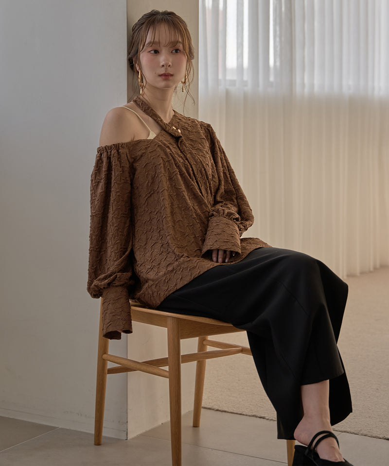 deformation one shoulder blouse / デフォメーションワンショルブラウス