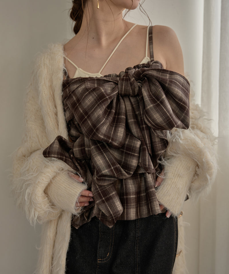 nuance button shaggy cardigan / ニュアンスボタンシャギーカーディガン