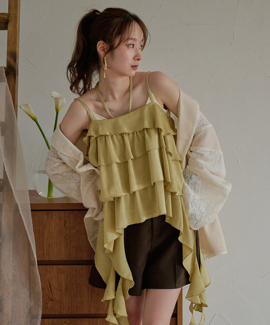 mideal ストライプリボントップス mideal（マイディール）の「stripe ribbon tops / ストライプリボン