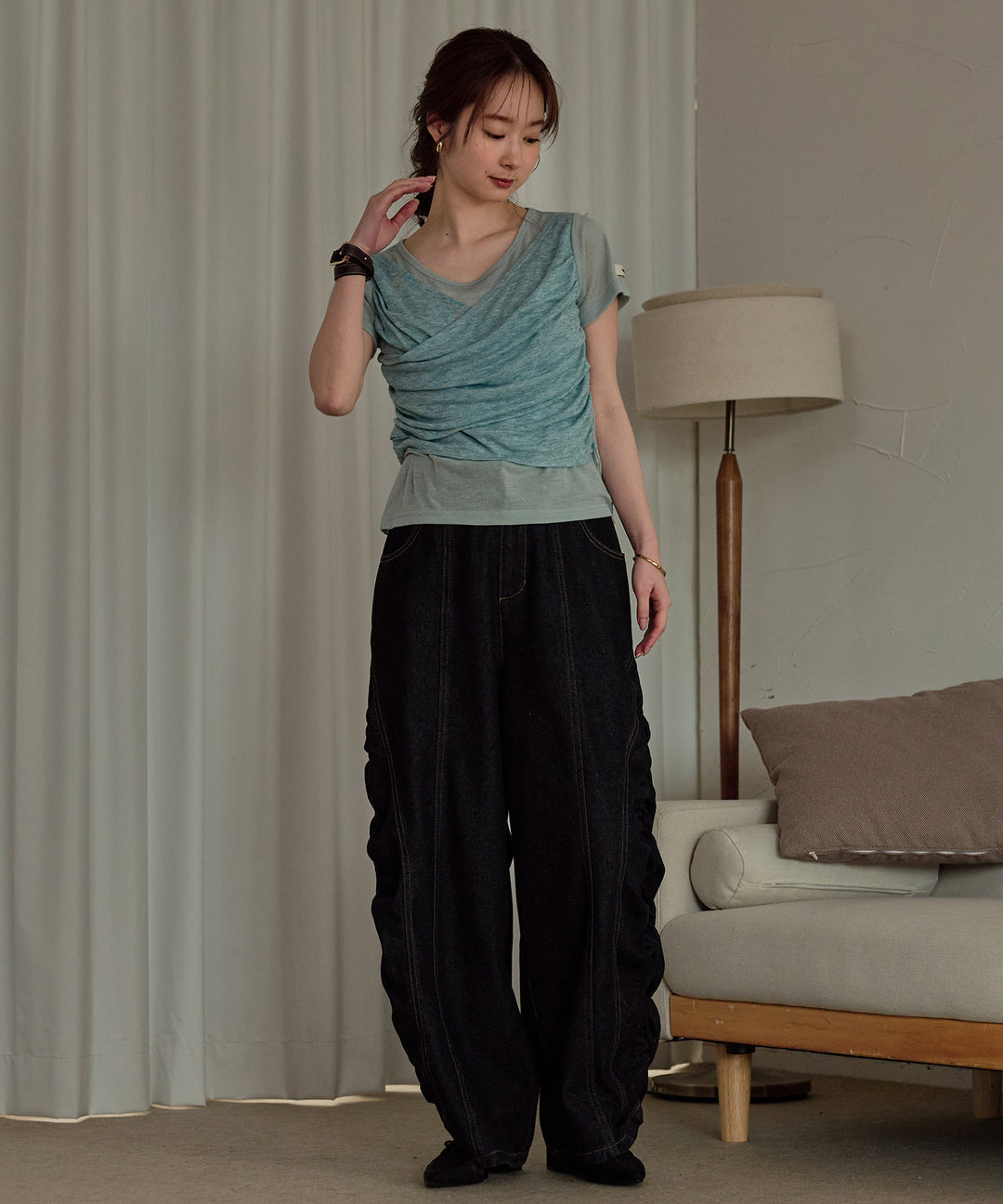 draped t shirt / ドレープTシャツ – favclo.