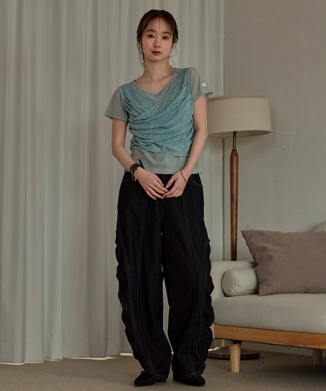 draped t shirt / ドレープTシャツ – favclo.