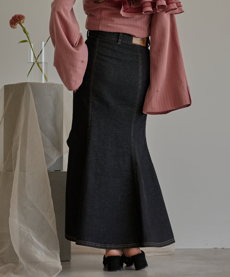 frills mermaid denim skirt / フリルマーメイドデニムスカート