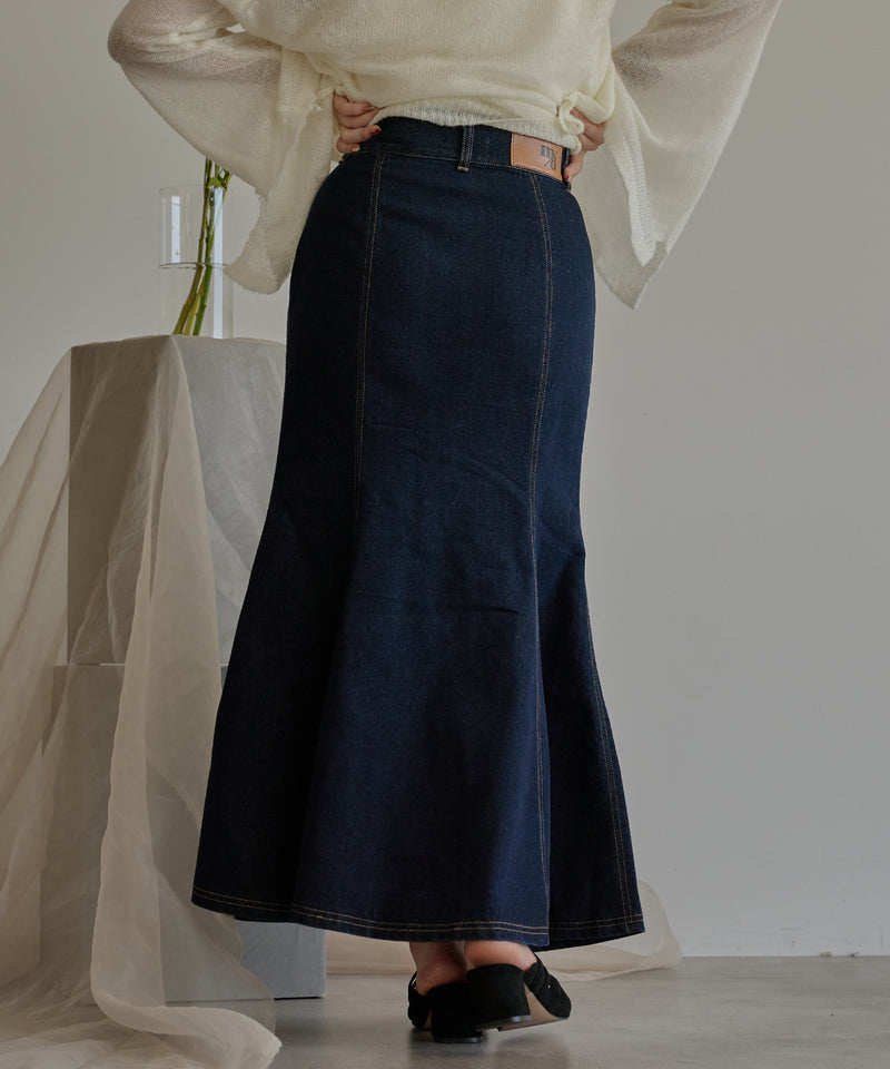 frills mermaid denim skirt / フリルマーメイドデニムスカート