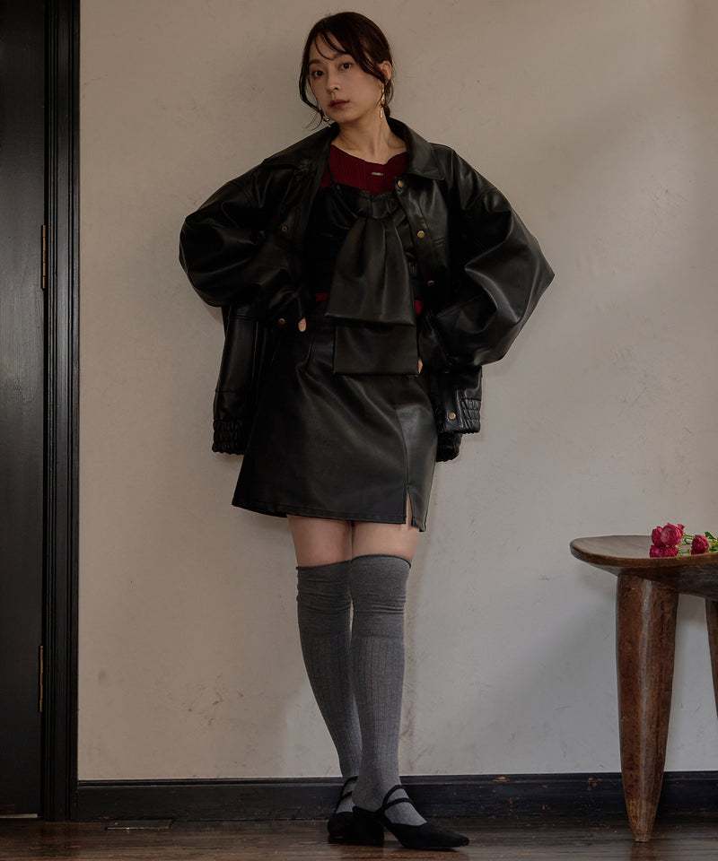 long sleeve rib knit / ロングスリーブリブニット
