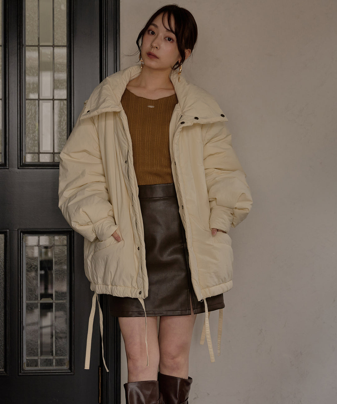 その他ブランド / mideal/パディングブルゾン/ジャケット/FREE/ナイロン/CRM/無地 padding blouson / パディングブルゾン – favclo.