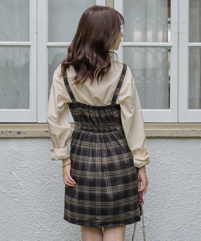 check mini onepiece / チェックミニワンピース