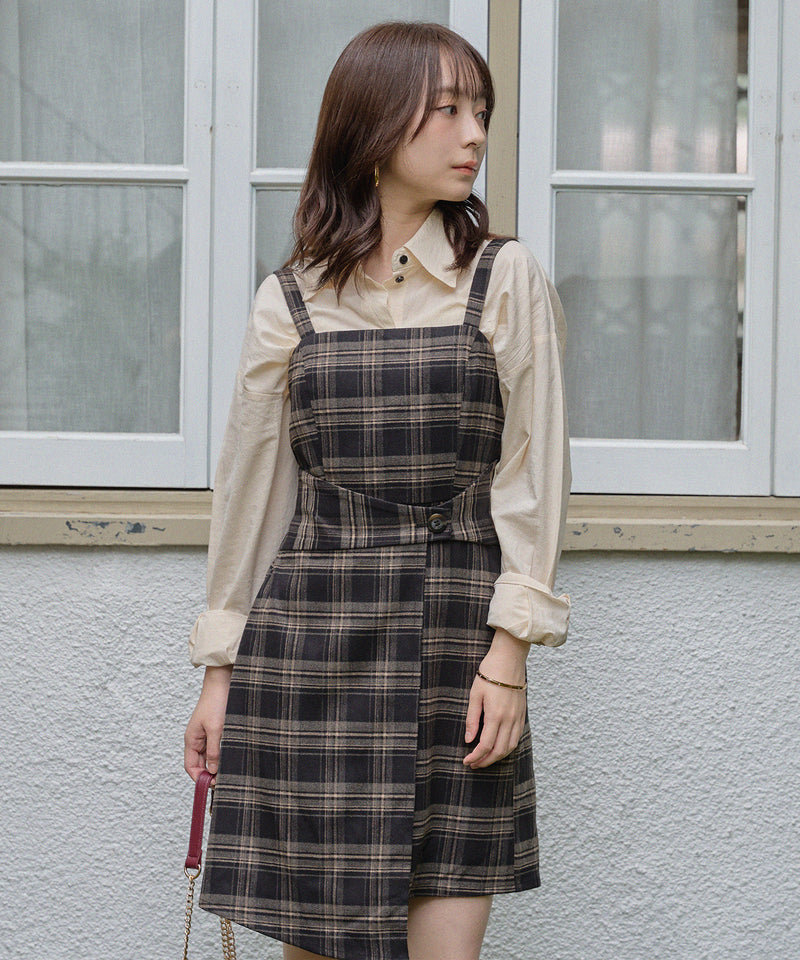 check mini onepiece / チェックミニワンピース