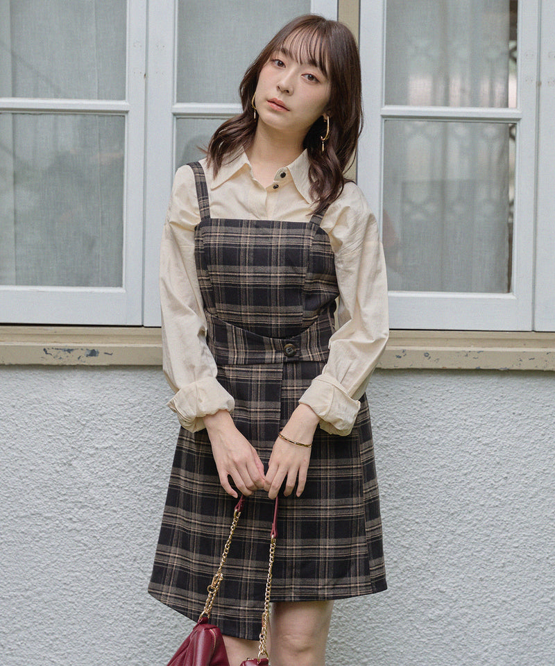 check mini onepiece / チェックミニワンピース