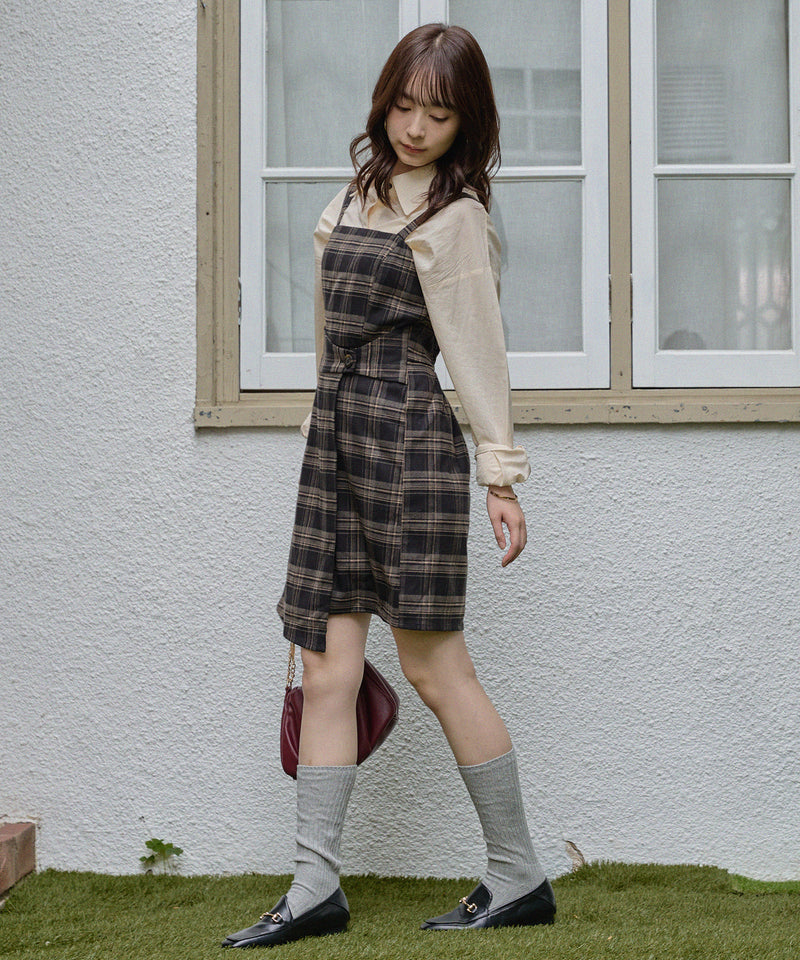 check mini onepiece / チェックミニワンピース