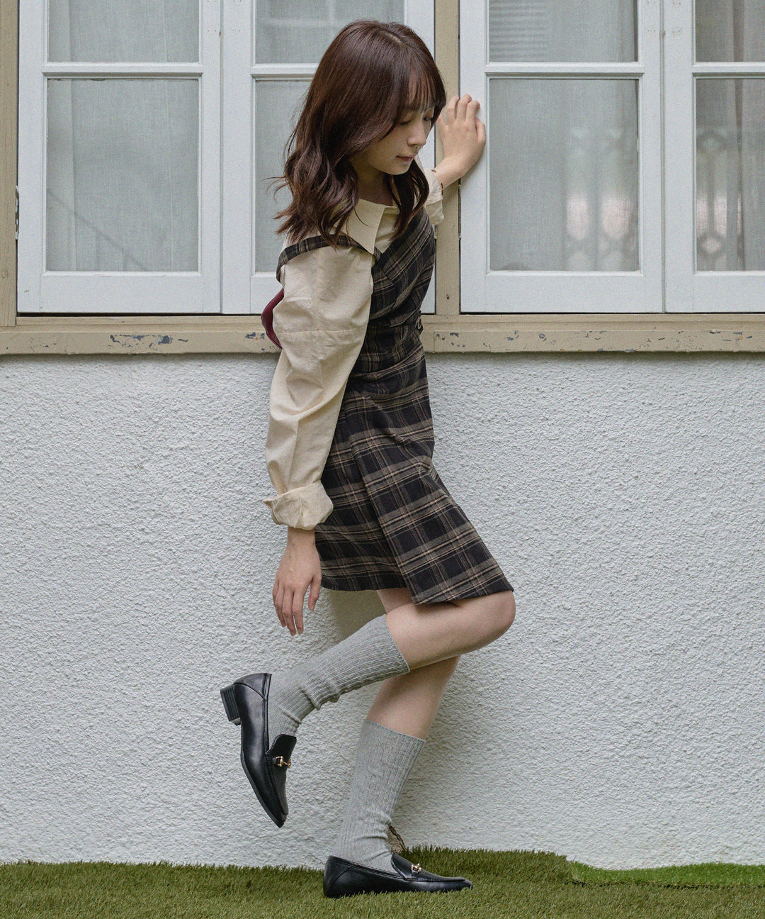 ワンピース Check pleated mini onepiece check mini onepiece / チェックミニワンピース – favclo.