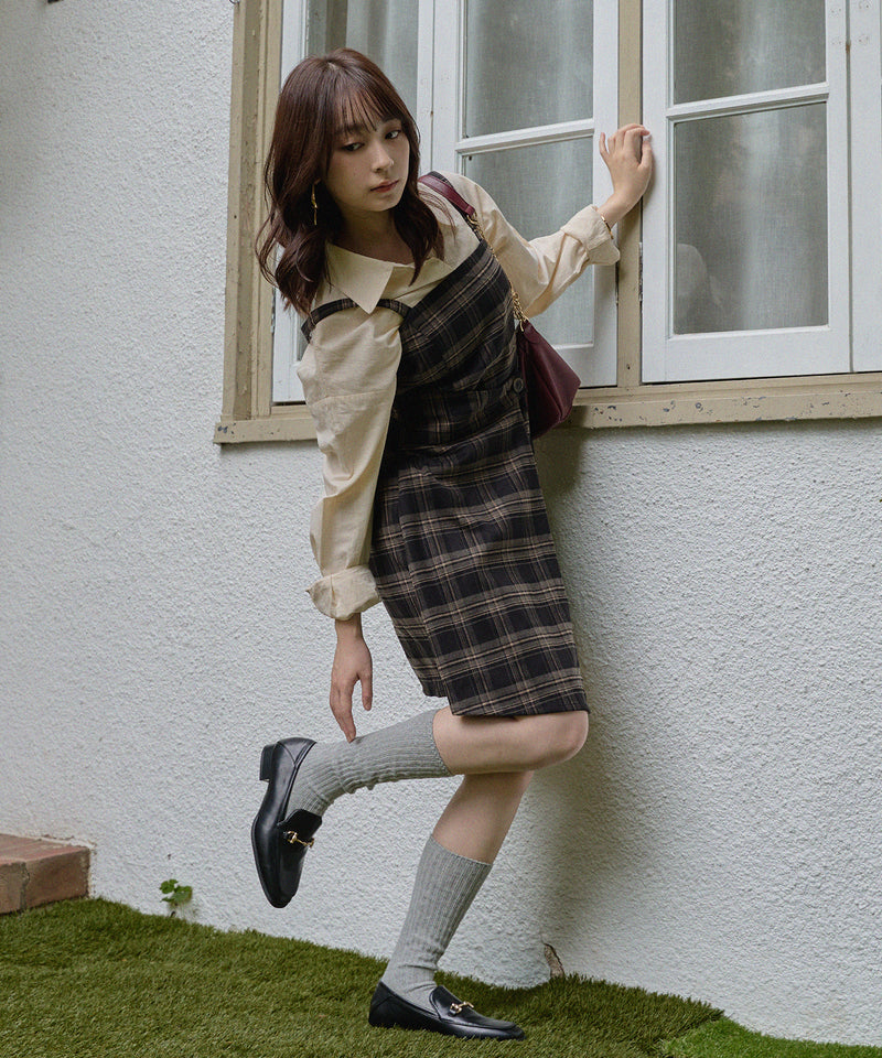check mini onepiece / チェックミニワンピース