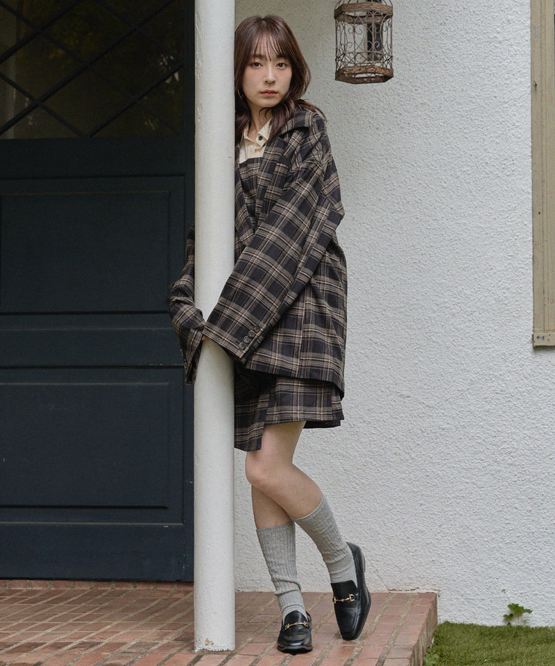 check mini onepiece / チェックミニワンピース