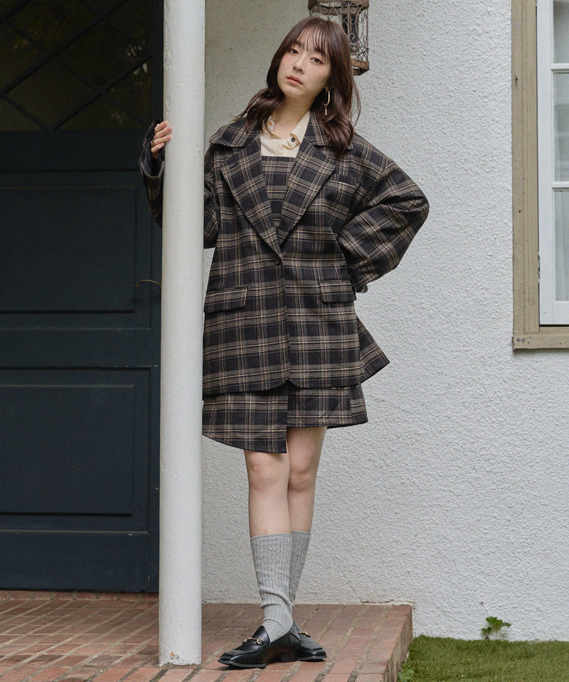 check mini onepiece / チェックミニワンピース