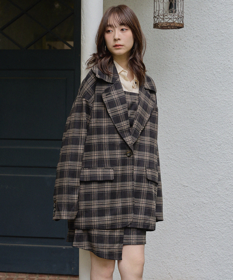 check over jacket / チェックオーバージャケット