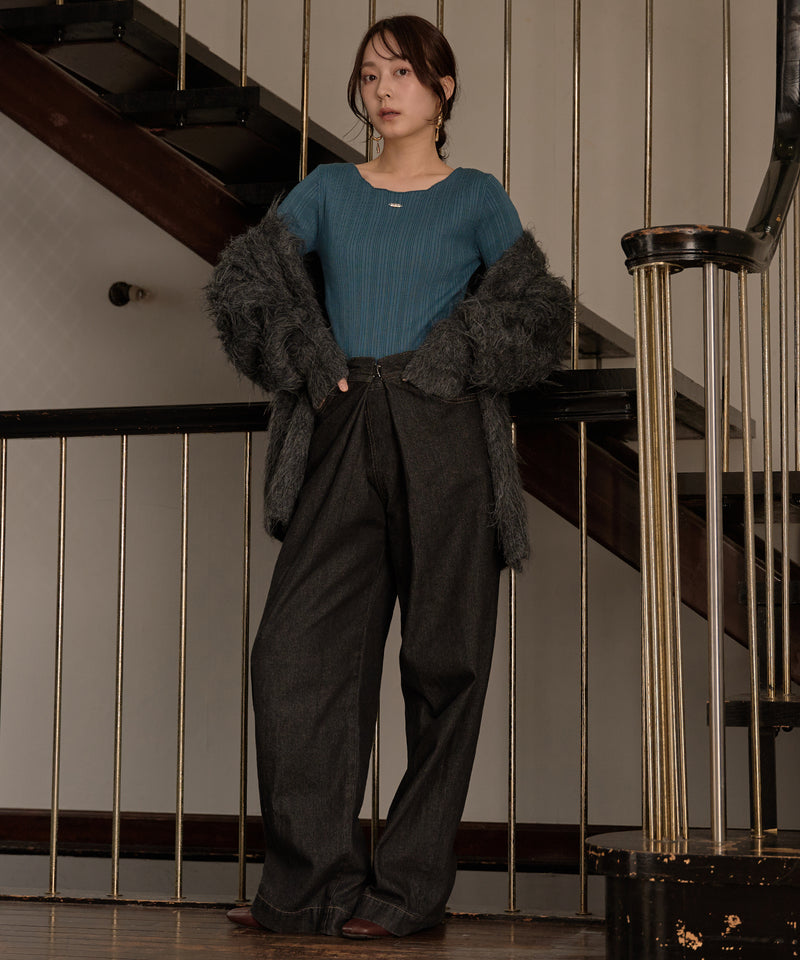 long sleeve rib knit / ロングスリーブリブニット