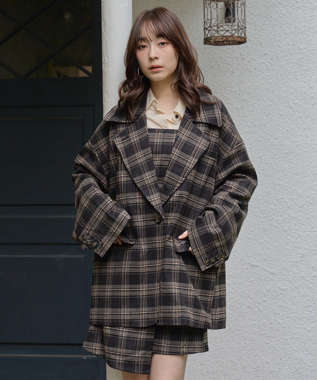 ワンピース Check pleated mini onepiece check mini onepiece / チェックミニワンピース – favclo.