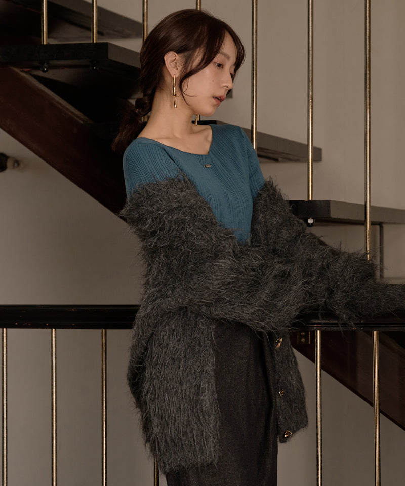 long sleeve rib knit / ロングスリーブリブニット