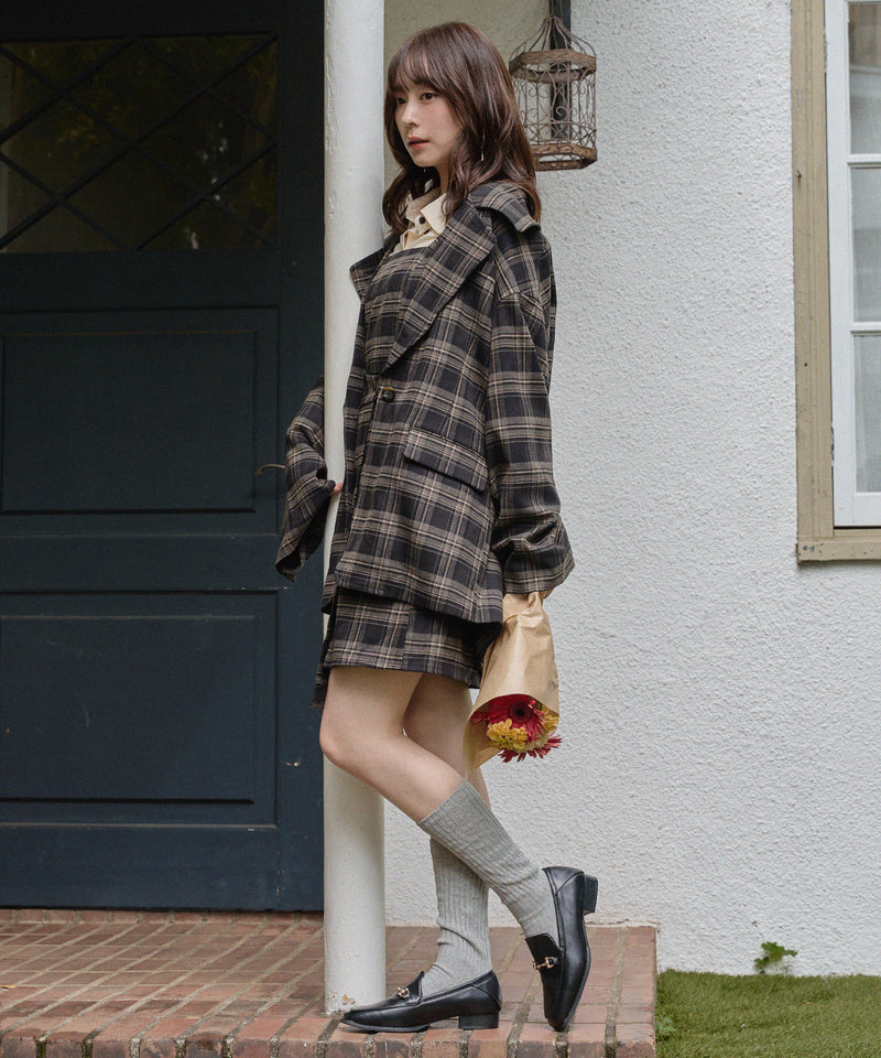 check mini onepiece / チェックミニワンピース