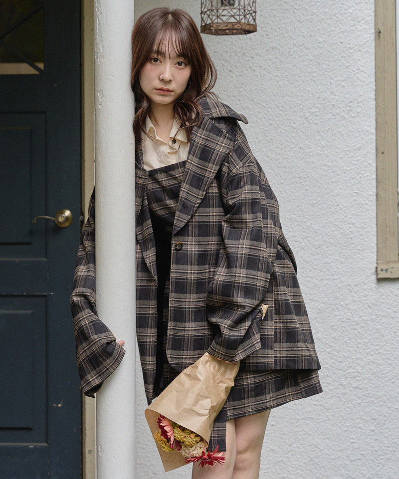 check mini onepiece / チェックミニワンピース