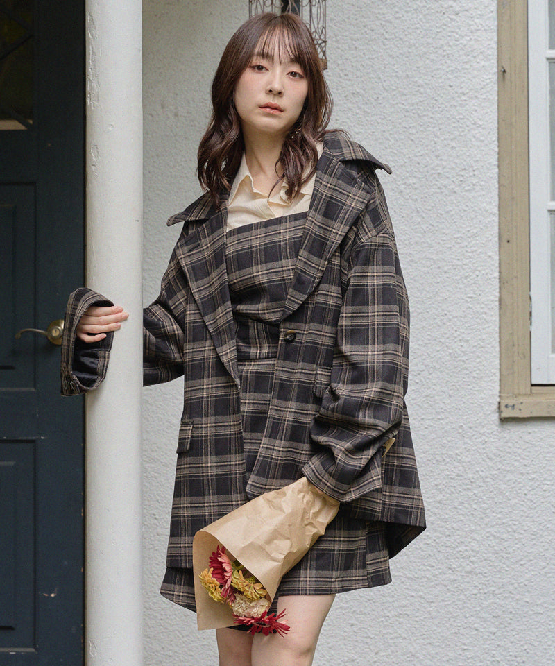 check over jacket / チェックオーバージャケット