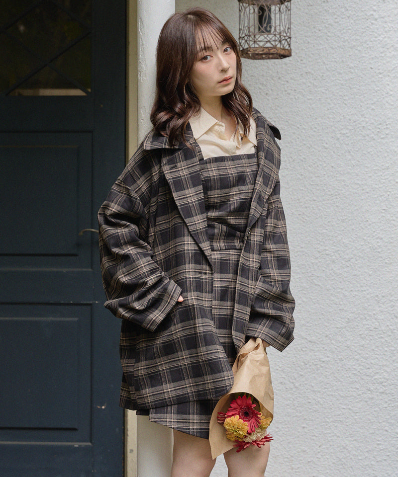 check mini onepiece / チェックミニワンピース