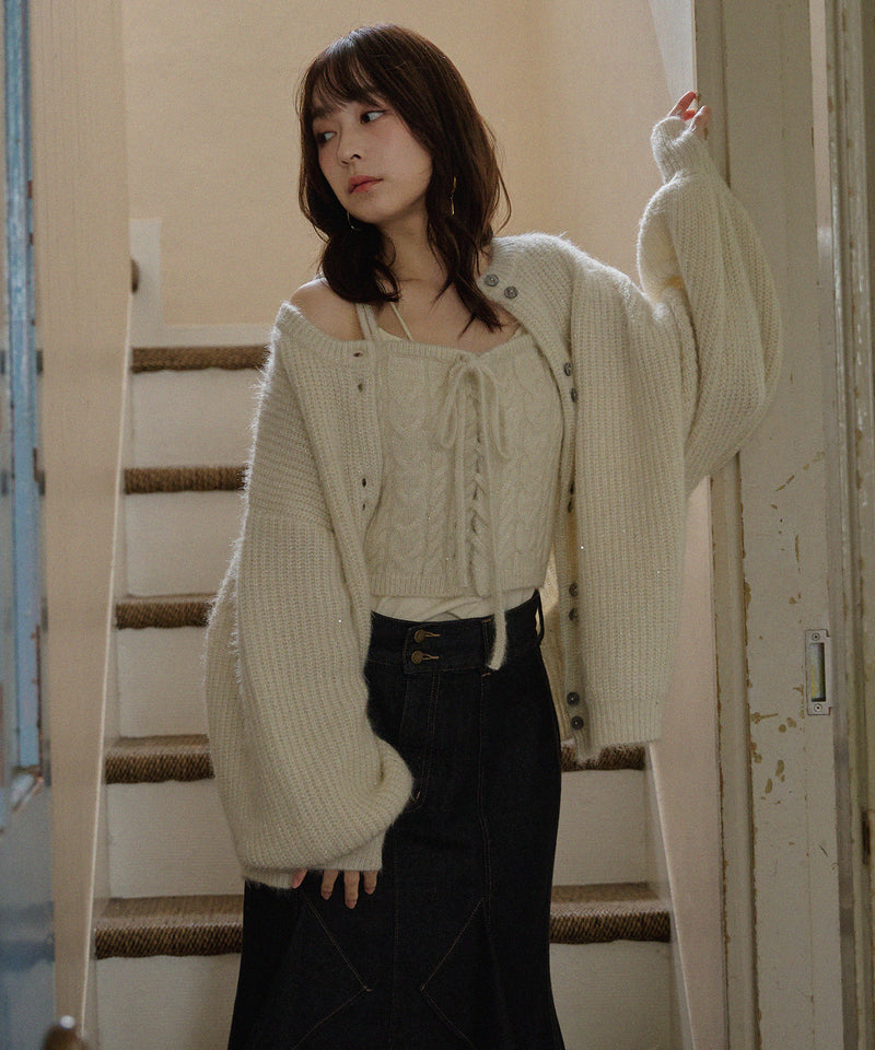spangle knit ensemble / スパンコールニットアンサンブル