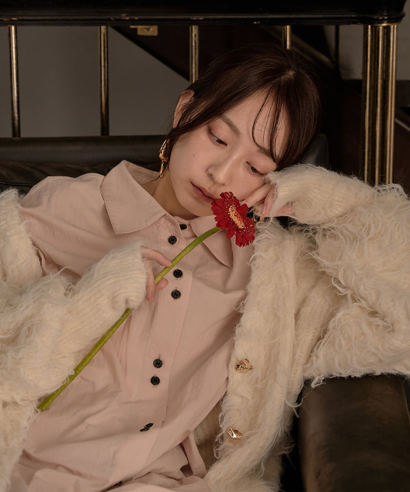 nuance button shaggy cardigan / ニュアンスボタンシャギーカーディガン