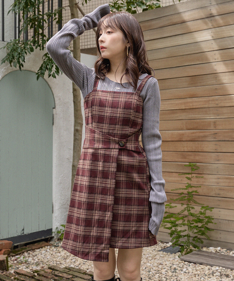check mini onepiece / チェックミニワンピース