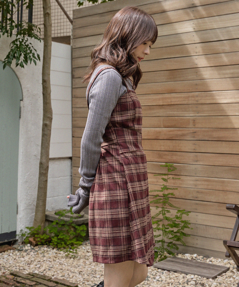 check mini onepiece / チェックミニワンピース