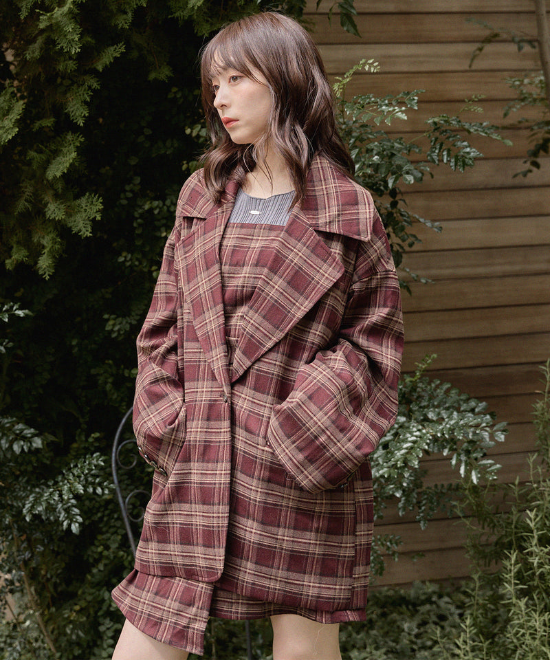 check mini onepiece / チェックミニワンピース