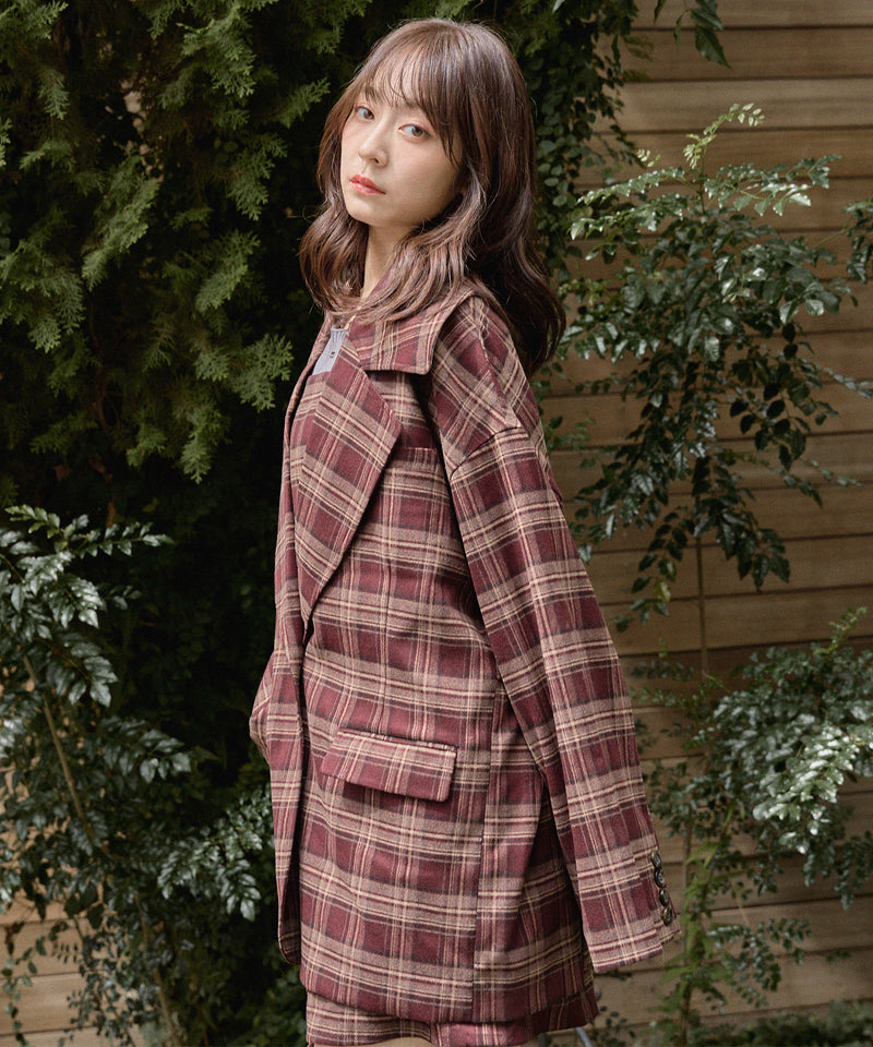 check over jacket / チェックオーバージャケット