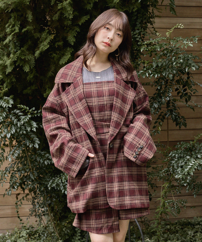 check mini onepiece / チェックミニワンピース