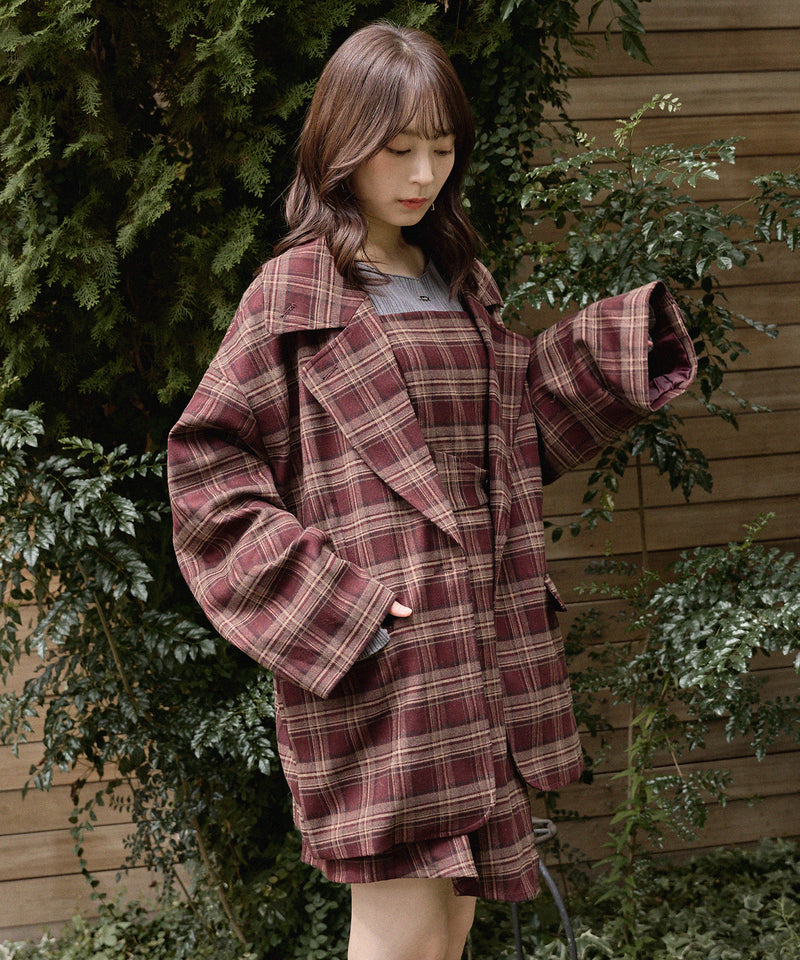 check mini onepiece / チェックミニワンピース