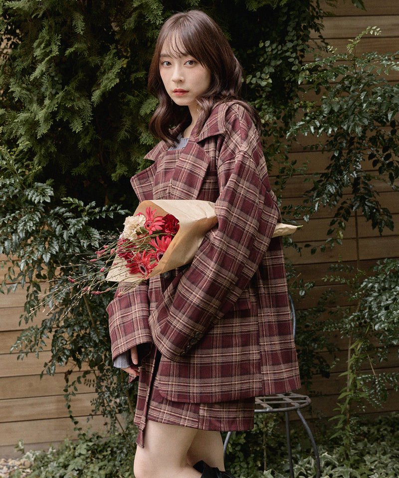 check mini onepiece / チェックミニワンピース