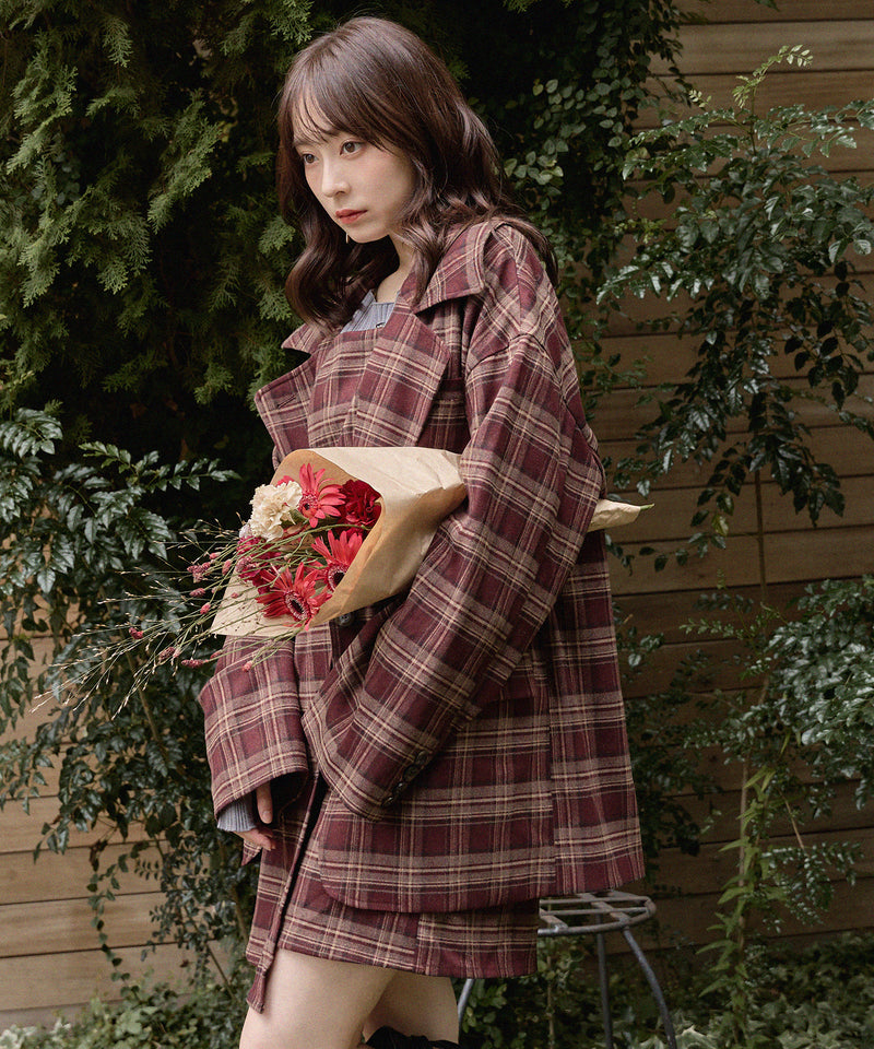check mini onepiece / チェックミニワンピース