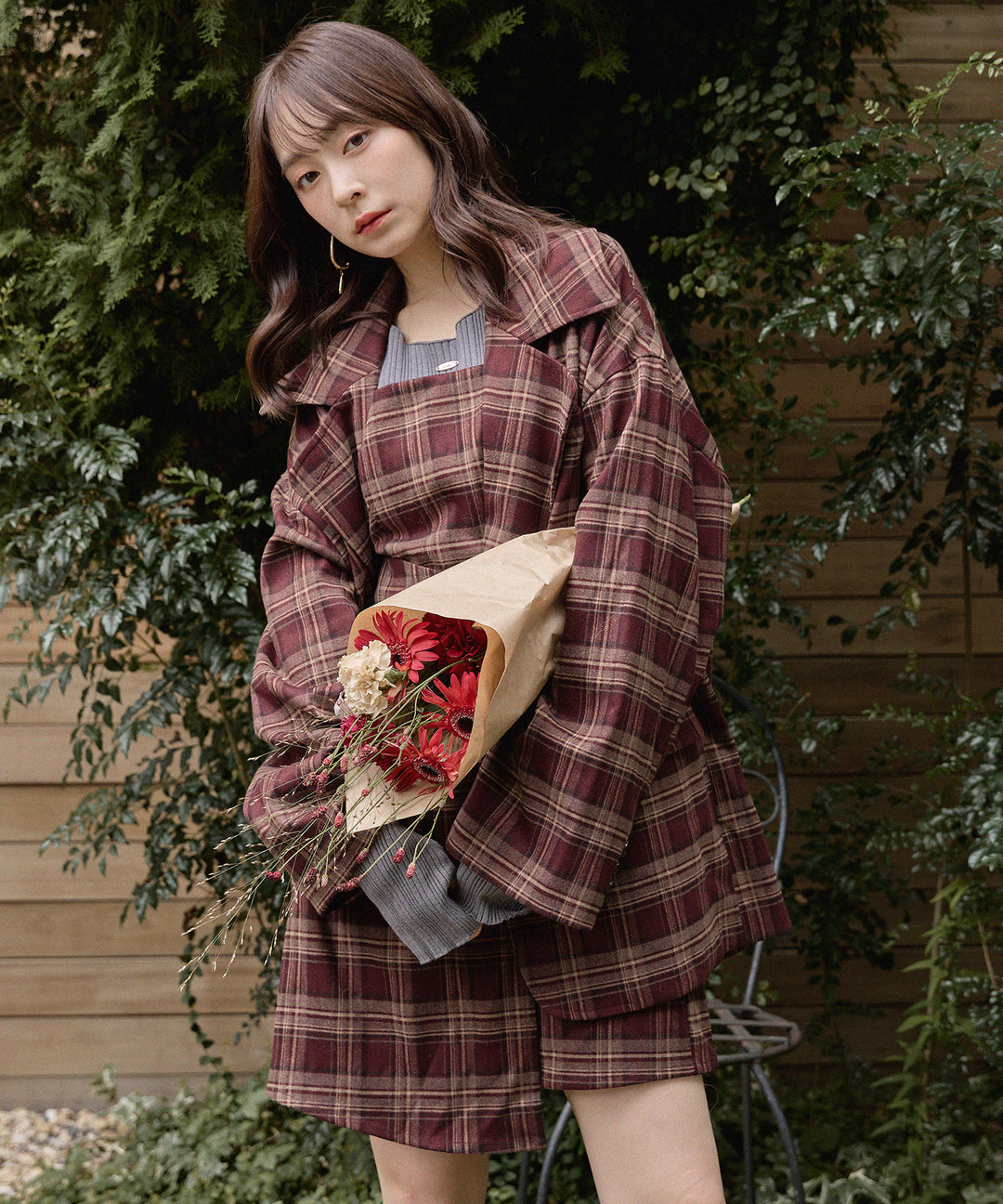 ワンピース Check pleated mini onepiece ワンピース Check pleated mini onepiece check mini onepiece