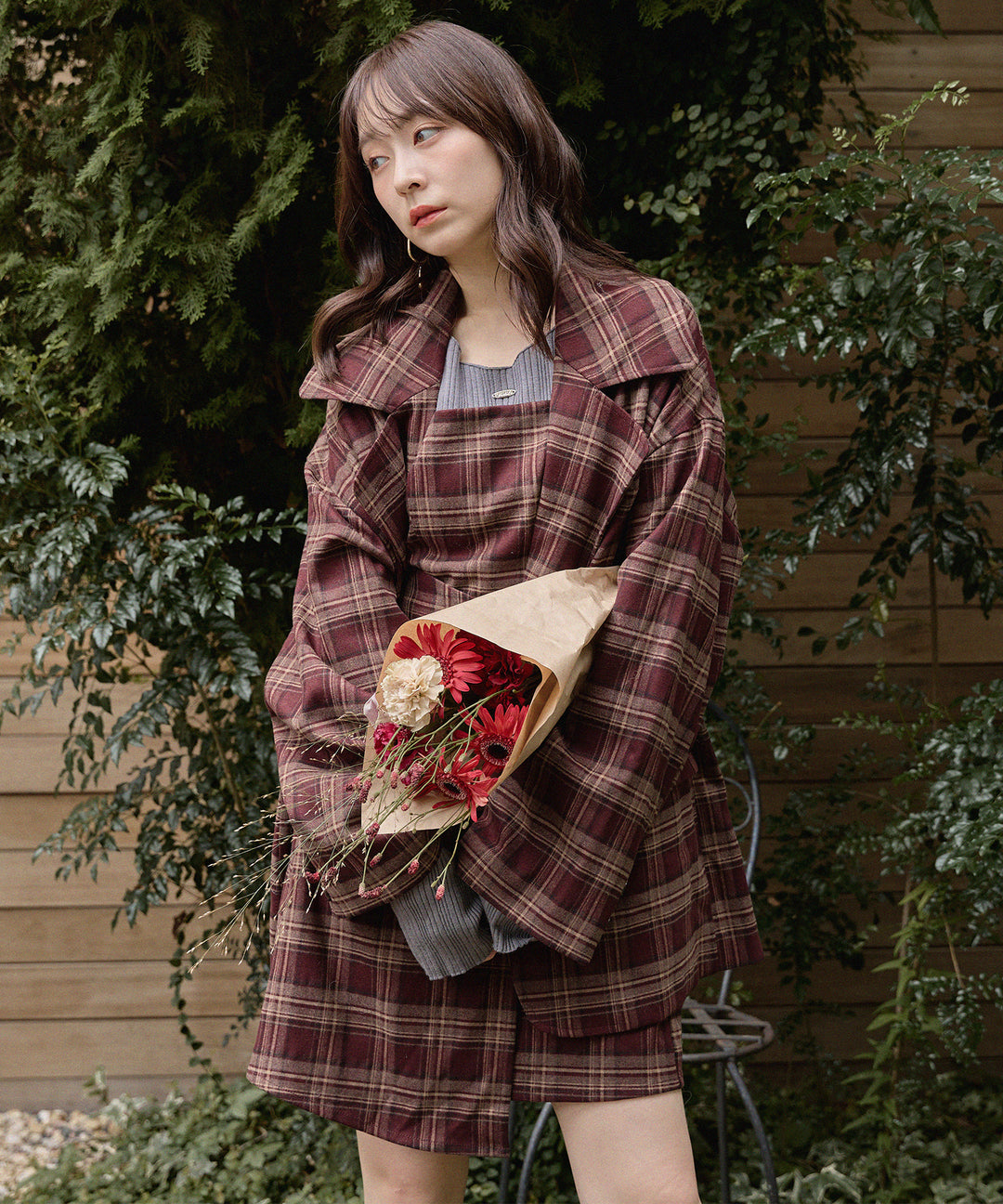 ワンピース Check pleated mini onepiece check mini onepiece / チェックミニワンピース – favclo.