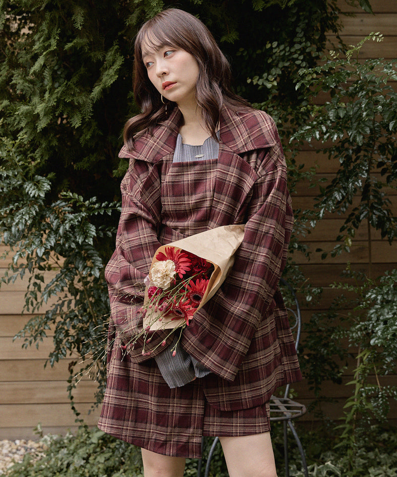 check mini onepiece / チェックミニワンピース