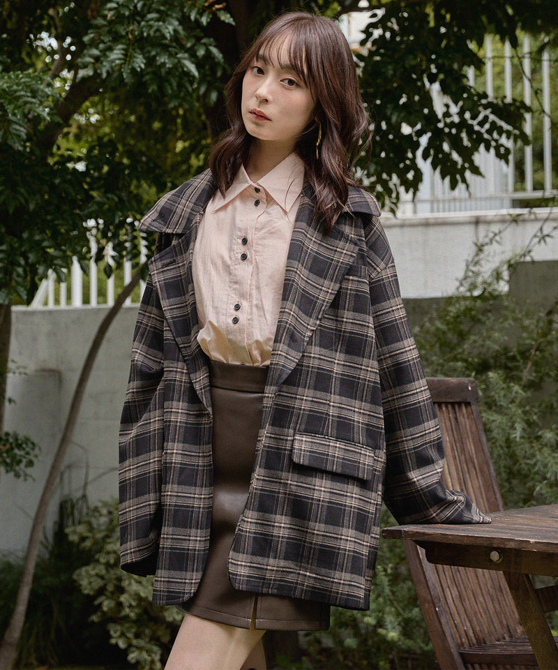 check over jacket / チェックオーバージャケット