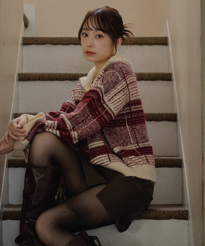 アルチビオ チェック柄ハーフジップ ジャンパー アルチビオ チェック柄ハーフジップ ジャンパー アルチビオ チェック柄