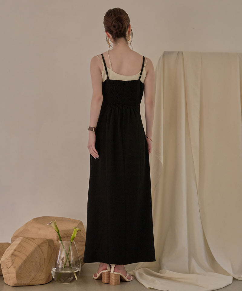 drape design cami onepiece / ドレープデザインキャミワンピ