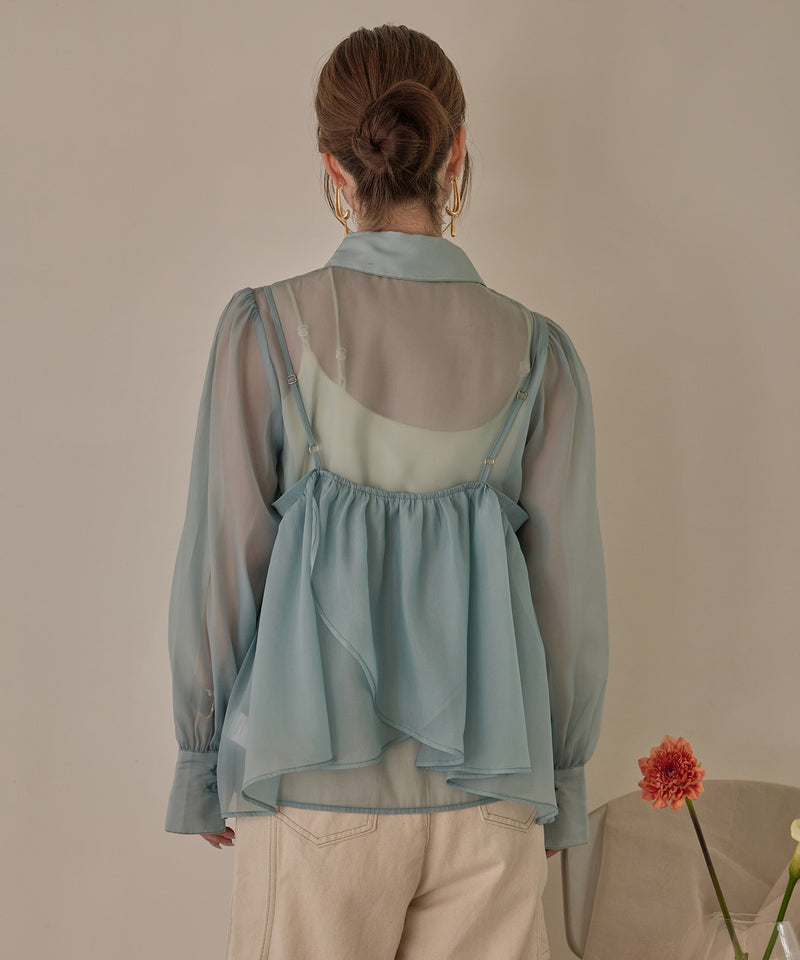 bustier set sheer shirt / ビスチェセットシアーシャツ