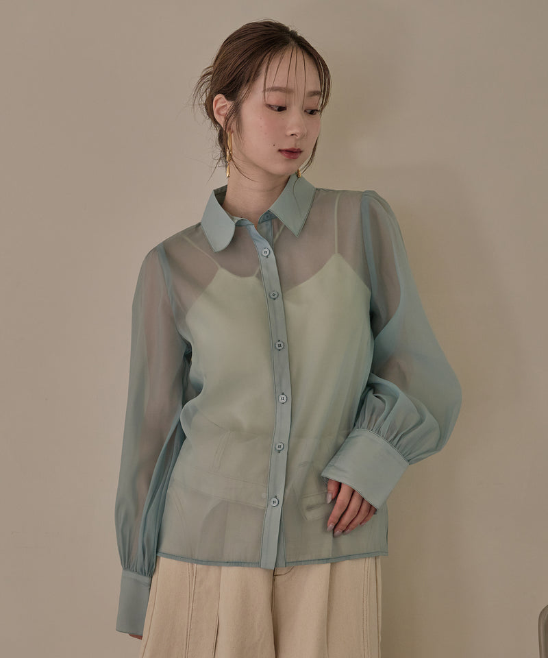 bustier set sheer shirt / ビスチェセットシアーシャツ