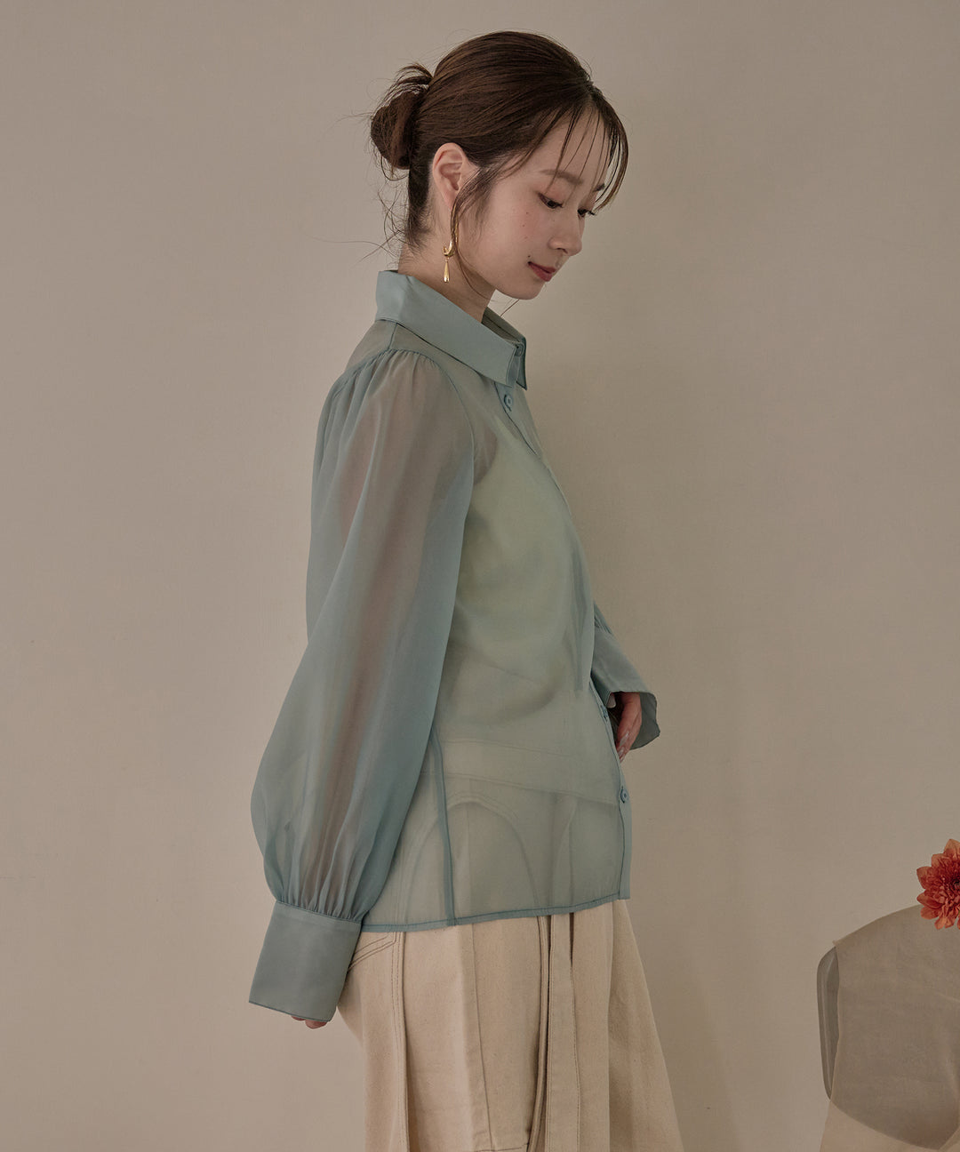 bustier set sheer shirt / ビスチェセットシアーシャツ – favclo.